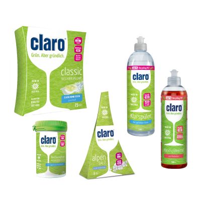 Kit produits vaisselle avec tablettes Claro - 5 produits
