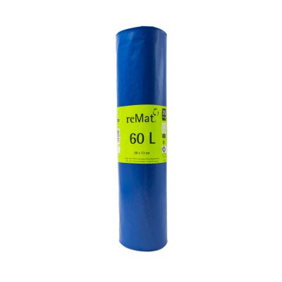 60l Schwerlast Müllbeutel 60 µm aus Recyclingmaterial (25 Stk.)