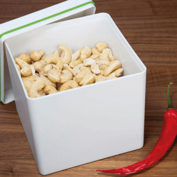 1,4 Liter Aufbewahrungsbox aus 100% nachwachsenden Rohstoffen für Nüsse